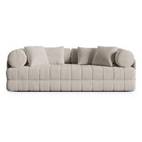 Smėlio spalvos iš velveto sulankstoma sofa 206 cm Kemi – Cosmopolitan Design