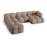 Rudos spalvos kampinė sofa (su kairiuoju kampu/„U“ formos) Loretto – Cosmopolitan Design