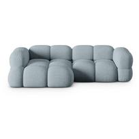 Šviesiai mėlynos spalvos kampinė sofa (su kairiuoju kampu/su gultu) Loretto – Cosmopolitan Design