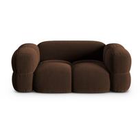 Tamsiai rudos spalvos iš velveto sofa 180 cm Loretto – Cosmopolitan Design