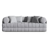 Šviesiai pilkos spalvos iš boucle sulankstoma sofa 206 cm Kemi – Cosmopolitan Design