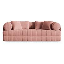 Rožinės spalvos iš velveto sulankstoma sofa 206 cm Kemi – Cosmopolitan Design