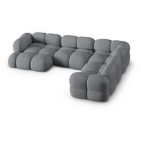 Pilkos spalvos kampinė sofa (su dešiniuoju kampu/„U“ formos) Loretto – Cosmopolitan Design
