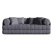 Tamsiai pilkos spalvos iš boucle sulankstoma sofa 206 cm Kemi – Cosmopolitan Design
