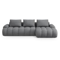 Pilkos spalvos sulankstoma/su sandėliavimo vieta kampinė sofa (su dešiniuoju kampu/su gultu) Linz – Cosmopolitan Design