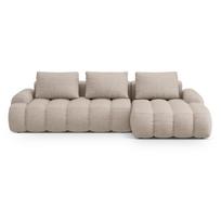 Šviesiai rudos spalvos sulankstoma/su sandėliavimo vieta kampinė sofa (su dešiniuoju kampu/su gultu) Linz – Cosmopolitan Design