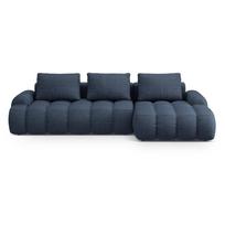 Tamsiai mėlynos spalvos sulankstoma/su sandėliavimo vieta kampinė sofa (su dešiniuoju kampu/su gultu) Linz – Cosmopolitan Design