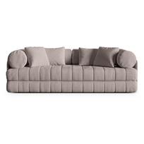 Pilkai smėlinės spalvos iš boucle sulankstoma sofa 206 cm Kemi – Cosmopolitan Design