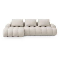 Smėlio spalvos sulankstoma/su sandėliavimo vieta kampinė sofa (su kairiuoju kampu/su gultu) Linz – Cosmopolitan Design