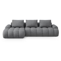 Pilkos spalvos sulankstoma/su sandėliavimo vieta kampinė sofa (su kairiuoju kampu/su gultu) Linz – Cosmopolitan Design
