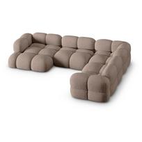 Rudos spalvos kampinė sofa (su dešiniuoju kampu/„U“ formos) Loretto – Cosmopolitan Design