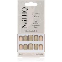 Nail HQ Square Priklijuojami nagai Utterly Olive 24 vnt.