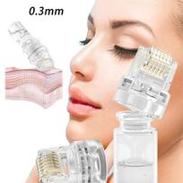 Veido „Hydra Roller Microneedles“ profesionalios grožio adatos veido „Dermaroller“ poras sutraukiantis senėjimą stabdantis odos priežiūros įrankis neskausmingas 0.3mm