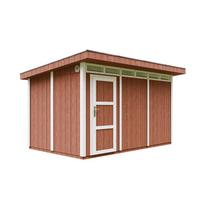 Sodo namelis M904 su dažais Redwood Red su grindimis 9 m2