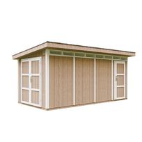 Sodo namelis M905C su dažais Terra Brown su grindimis 12 m2