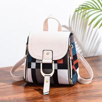Backpack Women's 2022 New Korean Version Fashionable Backpack Soft Leather Leisure Fashion Travel Large Capacity Schoolbag MIT 24x13x21cm balta