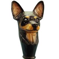 Chihuahua Dog Head Handle Carved Best new gift Wooden Walking Stick Cane fstytl