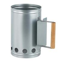 Charcoal Chimneys Starter with Wooden Handle Chimneys Starter for Charcoal Steel Wire Base Grill
