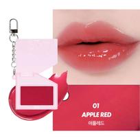 [Korean Tint] Lip & Cheek Keyring (8colors) - Mini Lip & Cheek Palette 01 Apple Red
