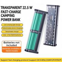 22.5W 6*18650 Power Bank Korpusas Skaidrus Apvalkalas Greito Įkrovimo Laikiklio Dėklai Nuimamas Baterijų Įkrovimo Saugojimo Dėžutė be Baterijų