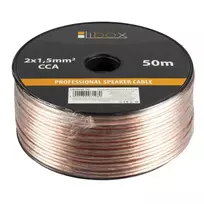 Libox Kabel głośnikowy 2x1,50mm LB0008-50 garso kabelis 50 m Permatomas