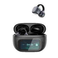 Dirbtinio intelekto vertimo Ausinės Belaidės „Bluetooth“ Ausinės su Ausies Klipsu LED Skaitmeninis Ekranas Ausinės Ausinės Jutiklinis Valdymas laisvų rankų įranga violetinė