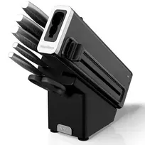 Knives Ninja StaySharp Stainless 6-pcs+wood block, black