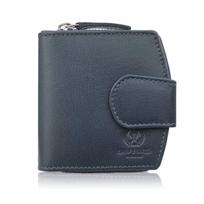 Moteriška tamsiai mėlyna odinė piniginė su RFID raiščiu Paolo Peruzii AL-24-NV