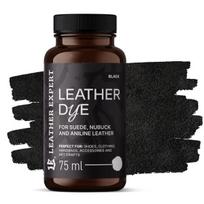 Dažai zomšai, nubukui, anilino juodai 75ml Leather Expert Leather Dye LE-21-D75BL