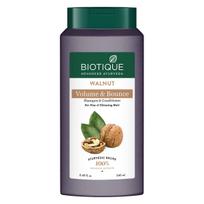 Biotique Bio Graikinių riešutų šampūnas ir kondicionierius 340ml Smulkiems, ploniems plaukams, suteikiantis apimties, 100% augaliniai ekstraktai
