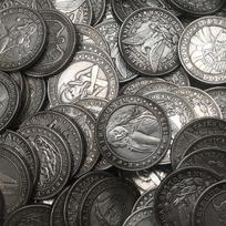 Antikvarinės sidabro dolerių monetos1 pilka