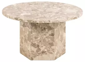 Naxos žurnalinis staliukas, Viršus marmurinis rudas, marmurinis rudas, Ø80x42 cm