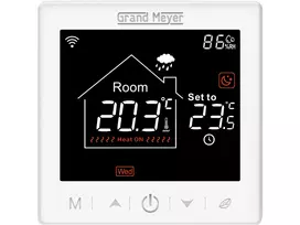 Programuojamas termostatas Grand Meyer SN10 su WIFI (laidinis, savaitinis, potinkinis, 230V, 16A)