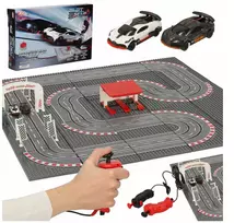 RoGer Police Car racing track 64x64cm