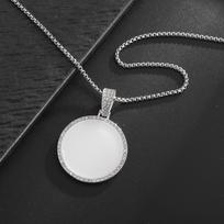 Hot Sale Round Photo Frame Moissanite Hip Hop Pendant for Men and Women