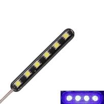 12V 6 LED mirksinti šviesos juosta automobiliui, motociklui, LED vidutinio tinklelio mirksinti įspėjamoji avarinė numerio lentelės lemputė, automobilio moto priedai 1/2 vnt.