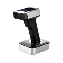 Brūkšninio kodo skaitytuvas su įkrovimo baze 2d nešiojamas belaidis ir Bluetooth brūkšninio kodo skaitytuvas su ekranu PDF417 Data Matrix qr kodo skaitytuvas