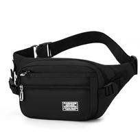 Large Capacity Outdoor Waist Bag Multi-layer Sling Bag New Nylon Waterproof  Fanny Pack juoda