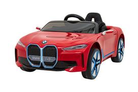Vienvietis vaikiškas elektromobilis BMW I4, raudonas