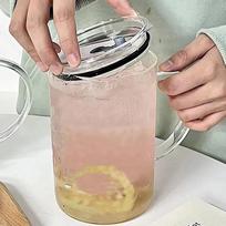 1L geriamojo stiklo puodelis su dangteliu ir šiaudiniu stikliniu kavos puodeliu stikliniu puodeliu pieno sulčių puodeliu permatomo puodelio sulčių mokos puodeliai 1000ml