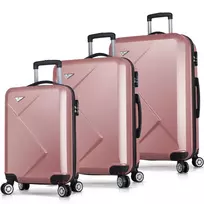 Lagaminų rinkinys (3 dalys), Myvalice, 6783, Rose Gold, 100 - 70 - 37 L