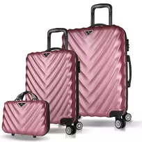 Lagaminų rinkinys (3 dalys), Myvalice, 7484, Rose Gold, 37 L