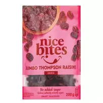 Jumbo džiovintos razinos NICE BITES, 200 g