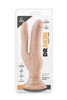 Vibratorius su klitorio stimuliatoriumi 18,5 cm dr. skin kūno spalvos