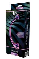 Lenktas stiklo dildo didelis wand glamour glass