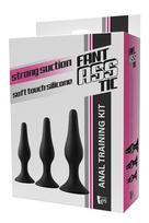 FANTASSTIC ANAL TRAINING KIT analinių kamštukų rinkinys juodas S M L