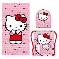 Rankšluostis, sportinis krepšys, kepurė su snapeliu vaikams Hello Kitty