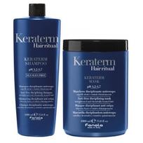 Plaukų priežiūros rinkinys Fanola Keraterm: šampūnas 1000 ml + kaukė 1000 ml