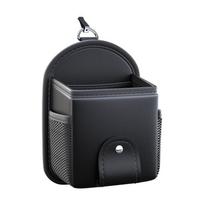 1pc PU Leather Car Air Vent Phone Holder & Storage Bag - Car Interior Organizer with Fashion Glasses Holder, Multi-Functional Dashboard Accessory