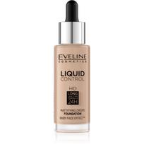 Eveline Cosmetics Liquid Control skystasis makiažo pagrindas su pipete atspalvis 035 Natural Beige 32 ml